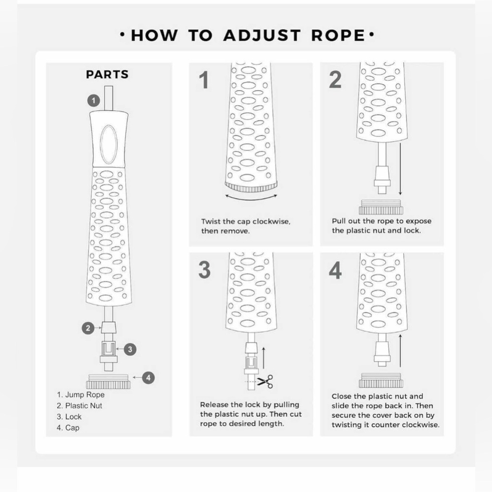TKO Soft Grip Adjustable Jump Rope - Picture 2 of 3